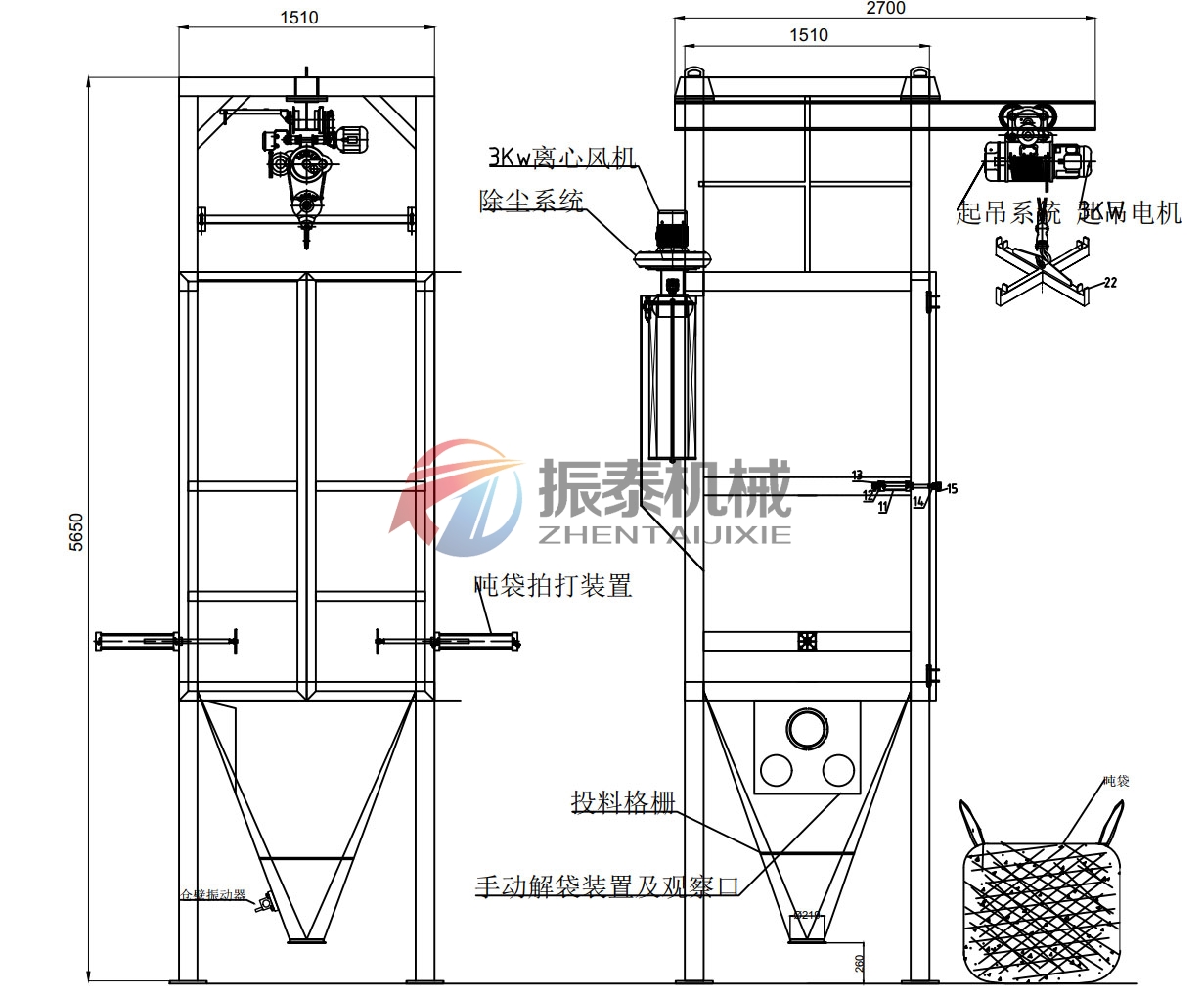 電石粉噸袋拆包機是一個環(huán)保無塵的拆包投料設備